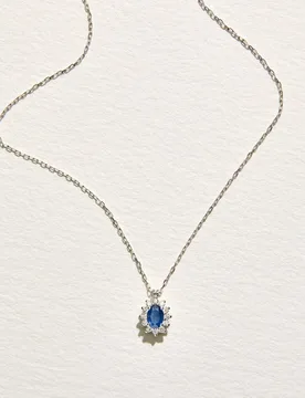 Colgante de oro con diamante y zafiro - El Corte Inglés - FashionsVida