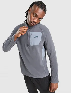 Driftmoor 1/4 Zip Top - Herren, Grau - male - Size: M - Trailberg - FashionsVida