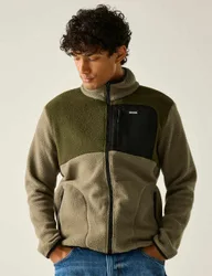 Frankie Borg Colour Block Up Fleece Khaki male