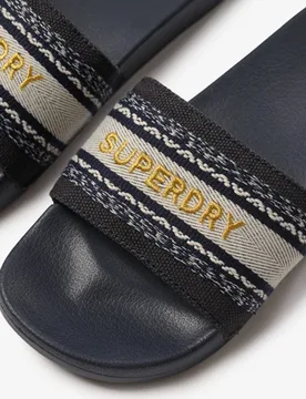Superdry Damen Vegane Gewebte Badesandalen Marineblau - Größe: 3-4 - 39.99 - FashionsVida