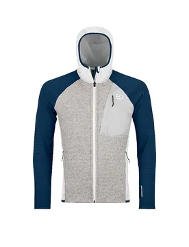 Chaqueta polar con capucha de punto clásico para hombre gris claro XL - Ortovox - FashionsVida