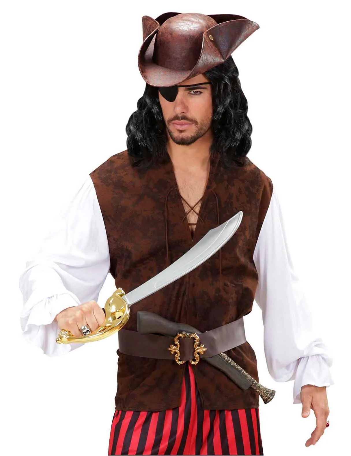 Piraten-Hemd mit Weste braun-weiss - Widmann - FashionsVida