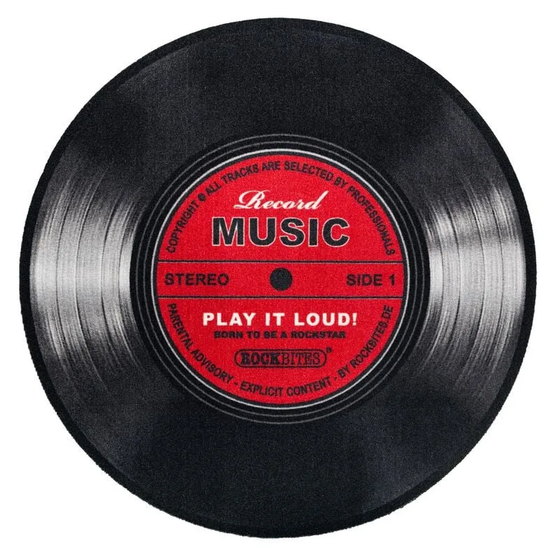 Teppich - schwarz/rot - None - unisex - Record Music - FashionsVida