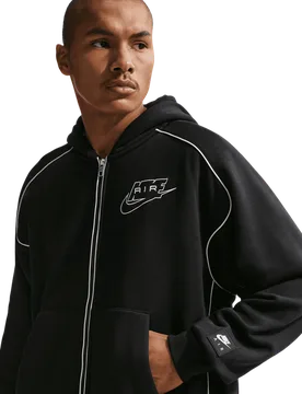 Fleece Herren Kapuzenpullover - Schwarz - Größe XXL - Baumwoll-Jersey Black XXL - Nike - FashionsVida