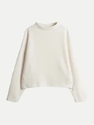 Sweatshirt Gemse in samtiger Cord Optik Weiß 38