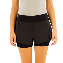 Aero 4´´ 2 In 1 Shorts Black / Silver Reflective XL Women
