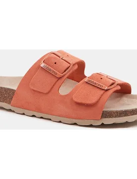 Sandalia plana de mujer de serraje combinado en - Abbacino - FashionsVida