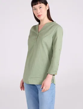 Petra Womens Relaxed Fit 3/4 Sleeve Shirt - Green - Green - Size: 14 - Mountain Warehouse - FashionsVida