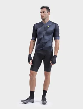 Maglia ciclismo PR-R SQUARE nero - ALE' - FashionsVida