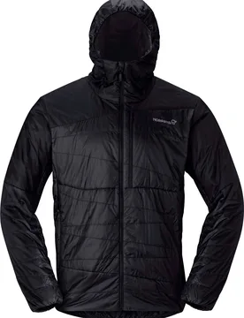 Norrona - Doudoune en duvet synthétique - Falketind Thermo40 Zip Hood M Caviar Black en Nylon - Taille L - Noir - Norröna - FashionsVida