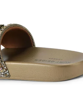 Sandalias planas de mujer con cristales y adorno de águila - Kurt Geiger - FashionsVida