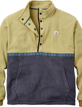 Polaire à col boutonné en Polartec® - Woodlander Polar Fleece Warm Beige Marl Charcoal - Taille L - Passenger - FashionsVida
