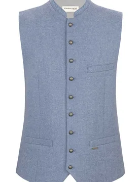 Trachtenweste Devito (hellblau, Gr. 58) von Classics für Herren, Oberteile, 50% Wolle, 25% Viskose, 25% Polyester - Stockerpoint - FashionsVida