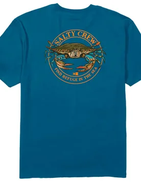 T-shirt à Manches Courtes Jimmy Cast Blue M - Salty Crew - FashionsVida