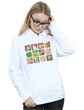 Women's Toy Story Character Squares Hoodie in White Size: Medium - White - Size: M - Disney - FashionsVida
