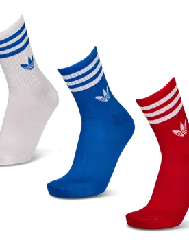 Mid Cut Crew 3 Pack Unisex - Calze Rosso - Taglia 40-42 40-42 - Adidas - FashionsVida