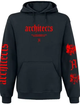 Kapuzenpullover - Deathwish Red - S bis 4XL - für Männer - Größe M - schwarz - Lizenziertes Merchandise! - Männer - male - Architects - FashionsVida