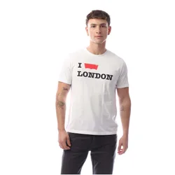 Levi'S Mens Levi London Text Graphic Crew Neck Short Sleeve T-Shirt In White - Size X-Large