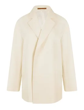 Womens Overcoat In Open White - Size 14 Uk - BOSS - FashionsVida