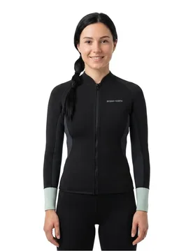 Shorty à Manches Longues Avec Fermeture éclair Frontale Paddle 1.5 Mm Navy 12 - Ocean & Earth - FashionsVida