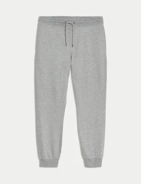 M&S Cuffed Joggers Grey Marl male - M&S - FashionsVida