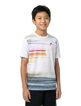 Topspin Short Sleeve T-shirt Purple / Print Vision M 128 cm - Head Racket - FashionsVida