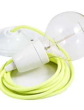Cables Suspension Luminaire Rf10 50 Cm Neon Yellow / White One Size - Creative - FashionsVida