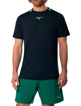Short Sleeve T-shirt Black XL - Mizuno - FashionsVida