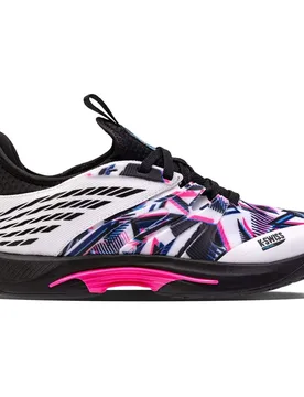 Speedtrac Padel Shoes White / Black / Neon Pink UK 9.5 - K-swiss - FashionsVida
