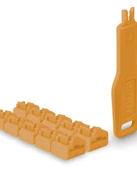Bloqueur Rj45 & Key 10 Unités Orange One Size unisex - Lindy - FashionsVida