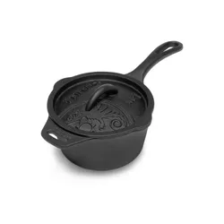 Kasserolle kr1 Gusseisen mit Deckel schwarz Default Title adult