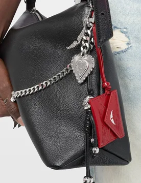 Zadig & Voltaire - Llavero de mujer con medalla corazón gris - Zadig & Voltaire - FashionsVida