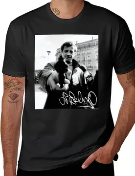 Jean Paul Belmondo, rip Jean-Paul Belmondo, jean paul belmondo autograph T-Shirt customs design your own sports fans men clothes - Aliexpress - FashionsVida