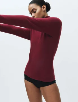 Heatgen™ Maximum Thermal High Neck Top Claret female - M&S - FashionsVida