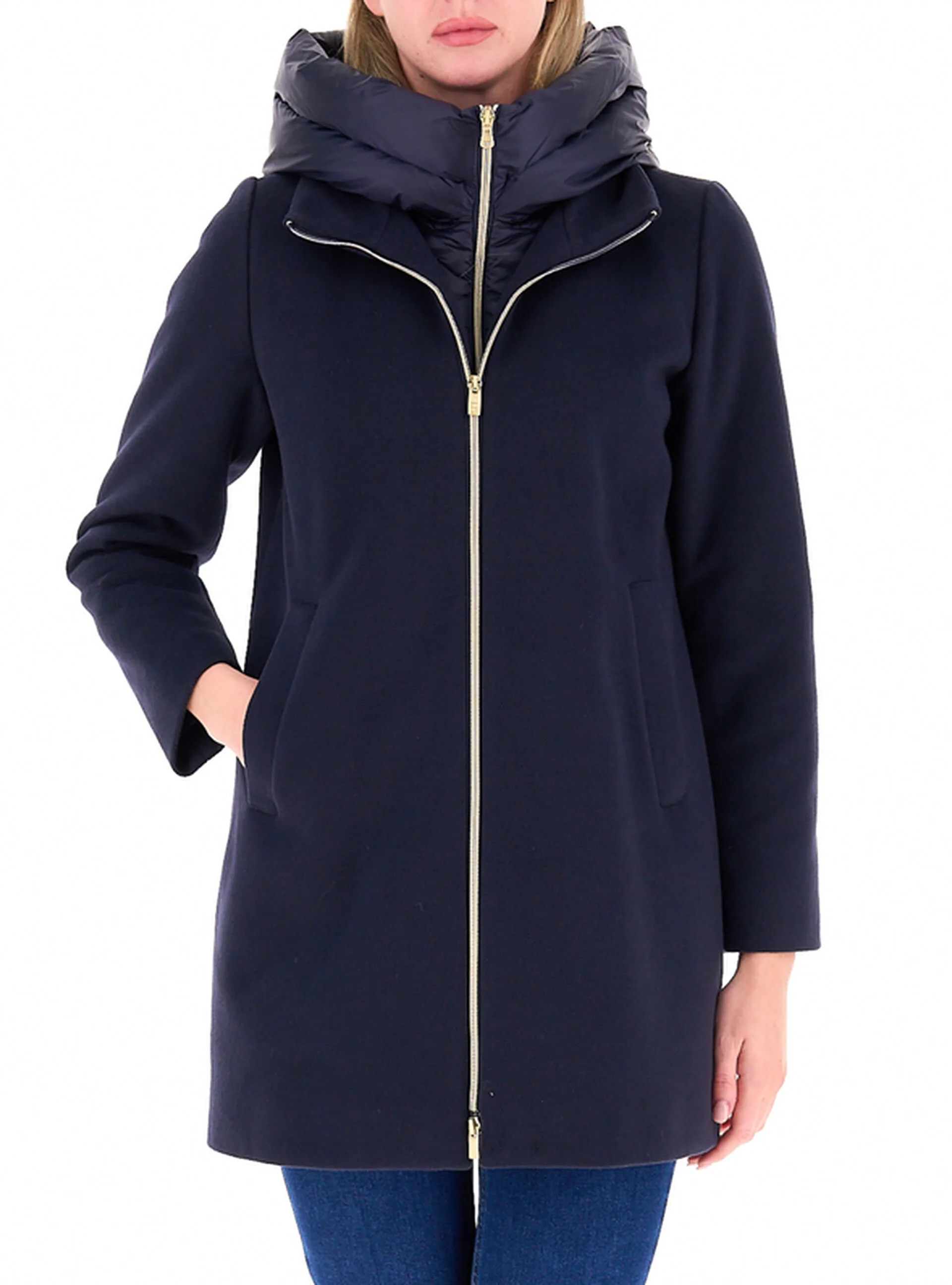 Giubbotto con cappuccio BLU NOTTE 40 - EMME MARELLA - FashionsVida