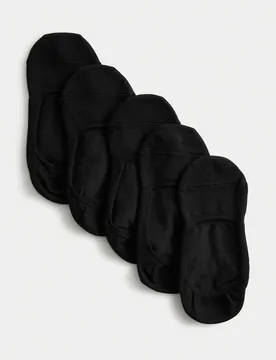 Pack Cool & Fresh™ Cotton Rich No Show Trainer Liners™ Black male - M&S - FashionsVida