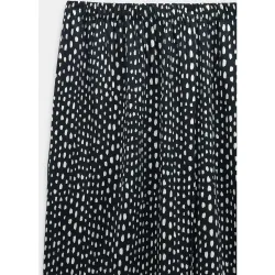 Pantalones rectos de mujer con cintura elástica y estampados