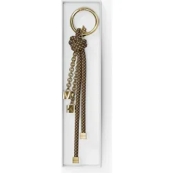 Adorno para bolso en tono dorado con cordón moteado