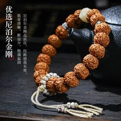 Authentic "Tree King" "Bursting Meat Little Diamond" design hand-held Bodhi seed bracelet for men, single-loop walnut cultural i