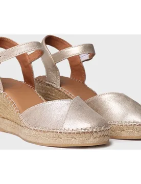 Alpargatas de cuña de mujer de piel - Toni Pons - FashionsVida
