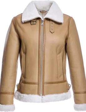 Cazadora de piel de mujer de cordero napalan - Maximilian - FashionsVida