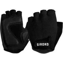 Aero guantes cortos ciclismo Negro (XS)