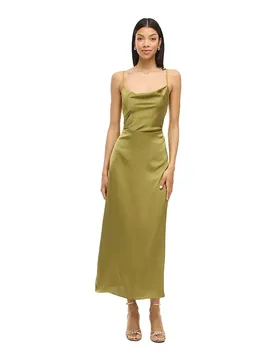 Vestito Midi Senza Maniche Ravenna Green Moss 36 - Vila - FashionsVida