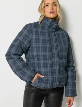 Women's Tall Crinkle Padded Coat in Blue Size: 16 - Blue - Size: 16 - Long tall sally - FashionsVida