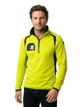 Sweat à Demi-zip Accelerate Safe 19353 Hi-Vis Yellow / Dark Navy M - MASCOT - FashionsVida