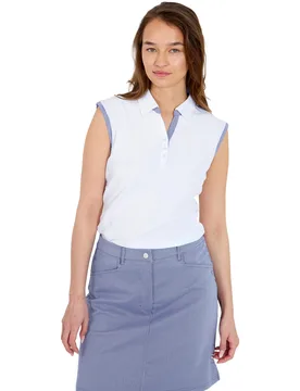 Polo Bovey drycool, ärmellos, weiss/hellblau xxl - Abacus - FashionsVida