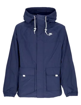 Giacca a Vento Uomo Sportswear Club Bandon Jacket Midnight Navy/white - Nike - FashionsVida