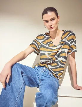 Camiseta lisa de manga corta de mujer - Woman El Corte Inglés - FashionsVida