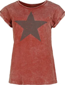 T-Shirt für Damen rot "Stars" von - Frauen - female - RED by EMP - FashionsVida