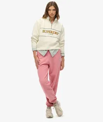 Superdry Damen Einfarbige Jogginghosen Pink - Größe: 36